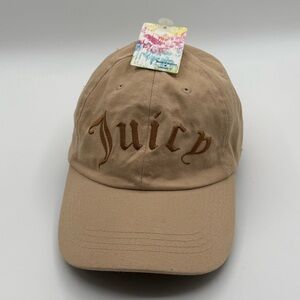 Juicy Couture Tan Cap with embroidered juicy logo NWT